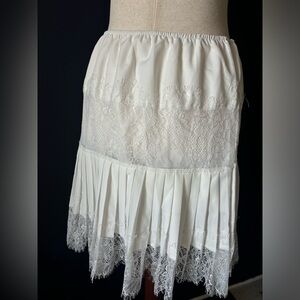 White Lace Slip Skirt